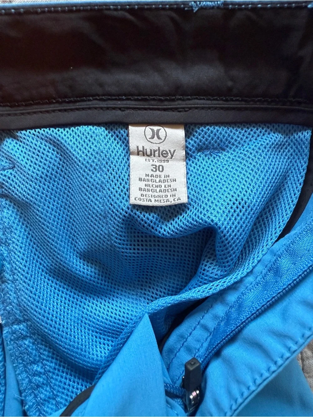 NWT Hurley All Day Hybrid Shorts Men’s Size 30 | Blue 4-Way Stretch Quick Dry